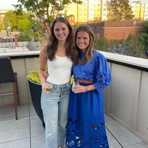 H&M Blue Dress with Cutout Details